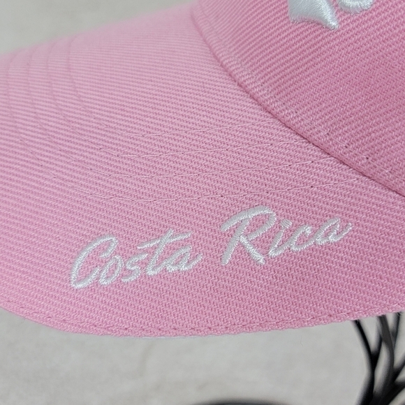 Costa Rica Pink Embroidered Patriotic Ball Cap By Mega Sport NEW - Picture 8 of 11